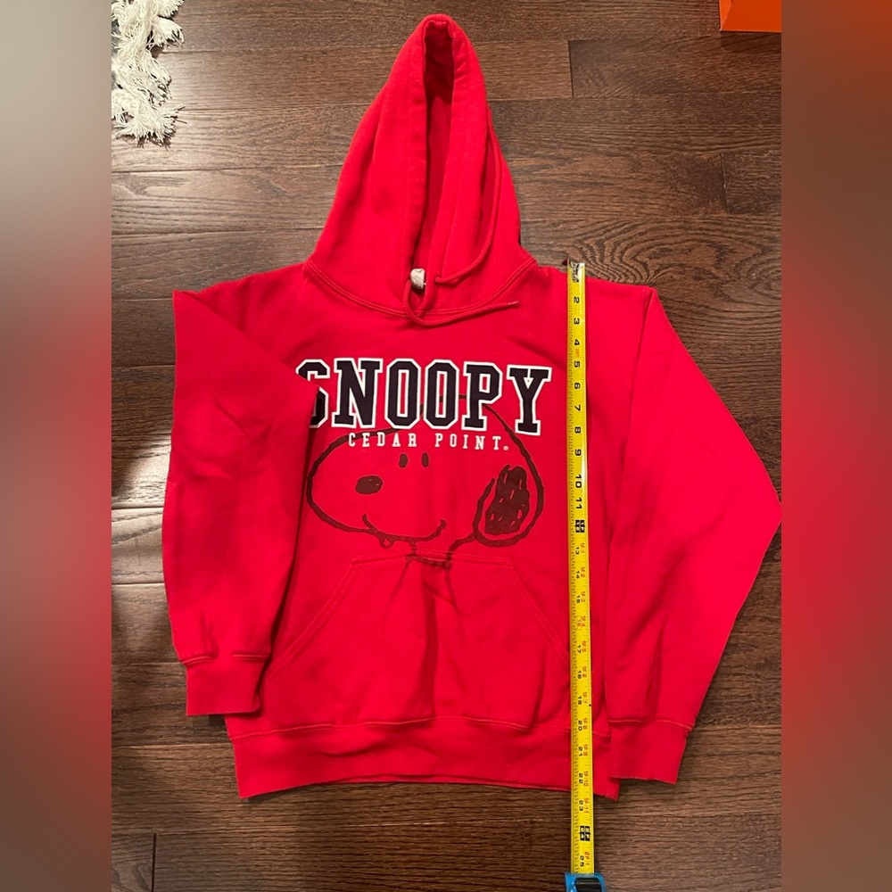 Snoopy Cedar Point Red Hoodie Mens Size Small